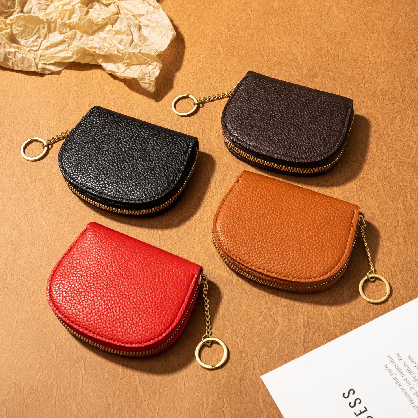 Semicircle Expanding Female Multiple Slots Large Capacity Sleeve Card Holder