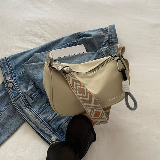 Women's Unique Attractive Canvas Dumpling Broadband Shoulder Bags