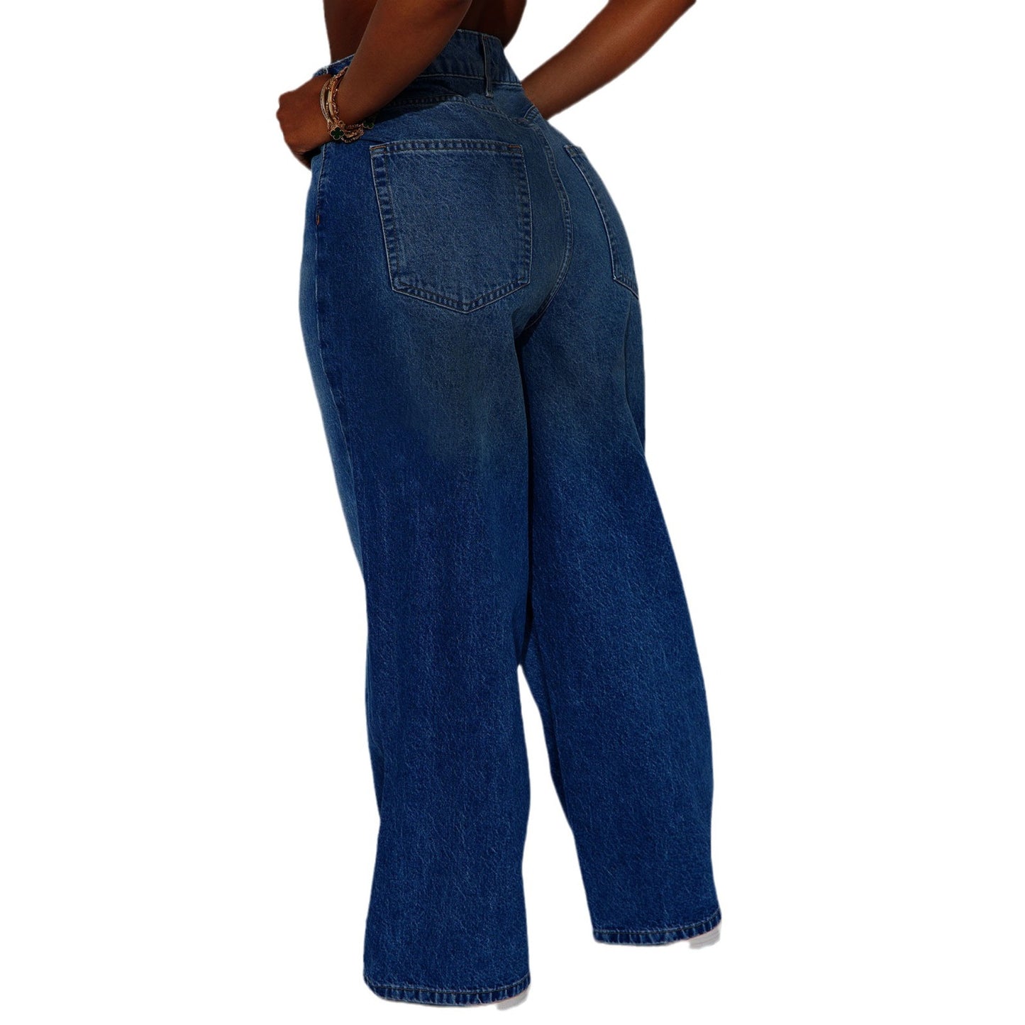 Women's Slouchy Creative Unique Wide Leg Jeans
