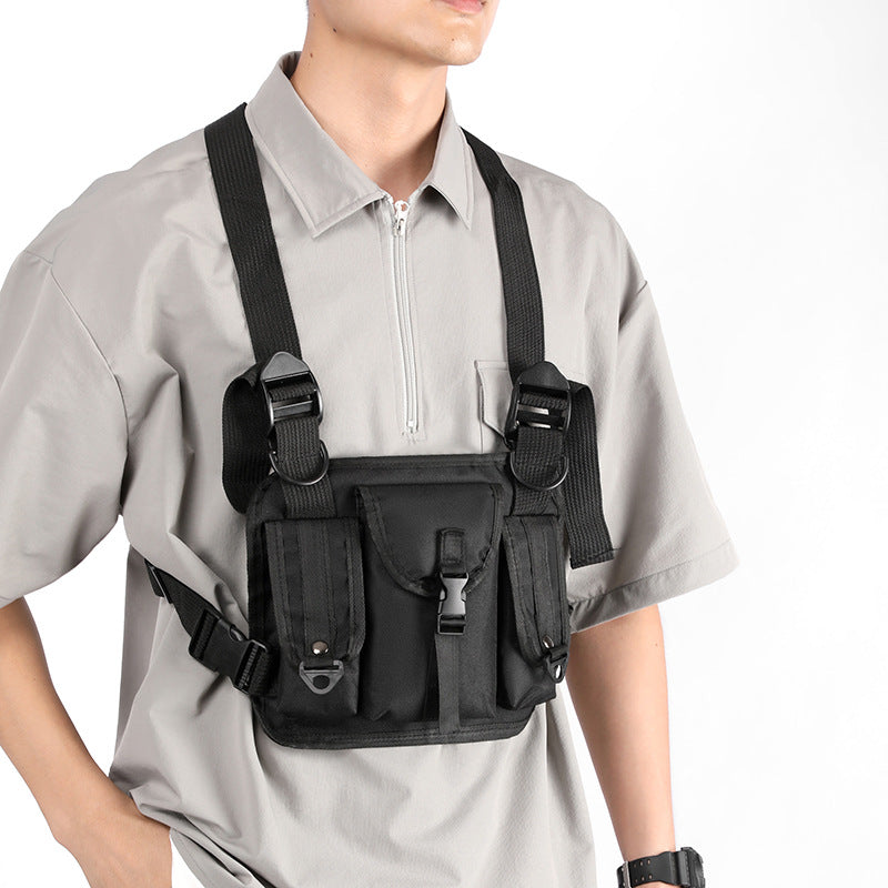 Personalized Work Clothes Vest Tide Simple Men's Chest Bags