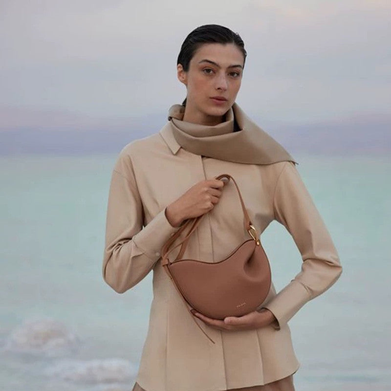 Durable Women's Pea Design Underarm Genuine Bags