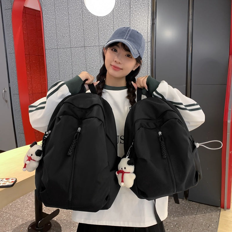 Size Simple Junior Senior High Lightweight Camp Middle School Students' Schoolbags