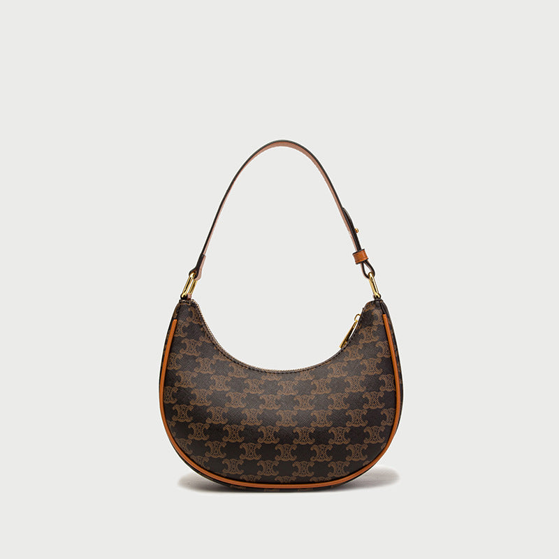 Popular Arc Presbyopic Pea Cowhide Splicing Armpit Bags