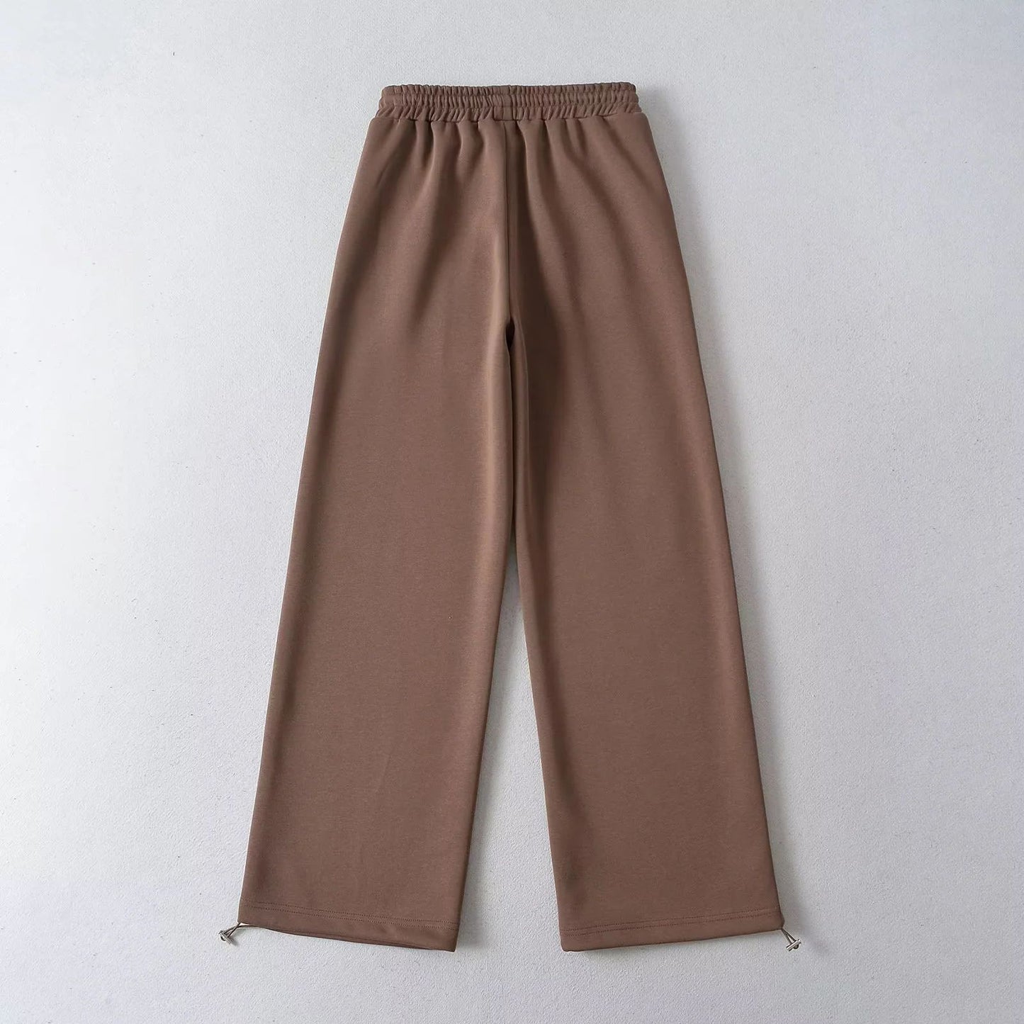 Casual Basic Style Versatile Elastic Lace Pants
