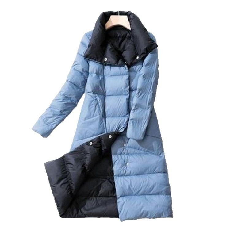 Women's Lightweight Down White Duck Mid-length Slim Jackets