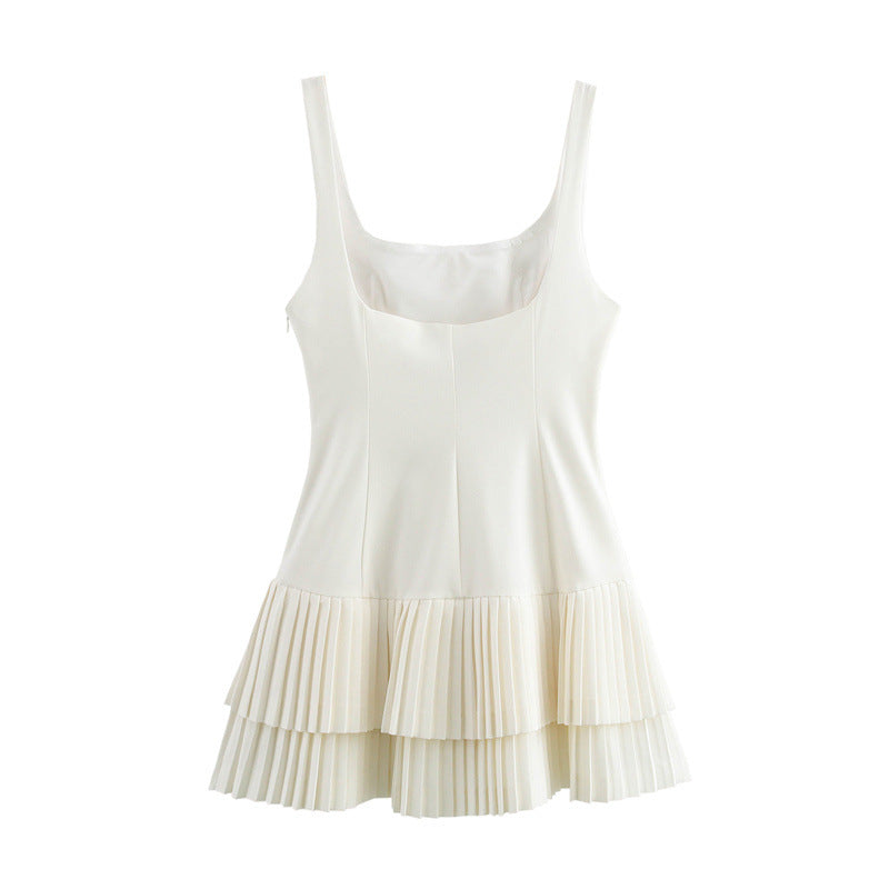 Women's Fashion Sleeveless Wide Pleated Dress Dresses