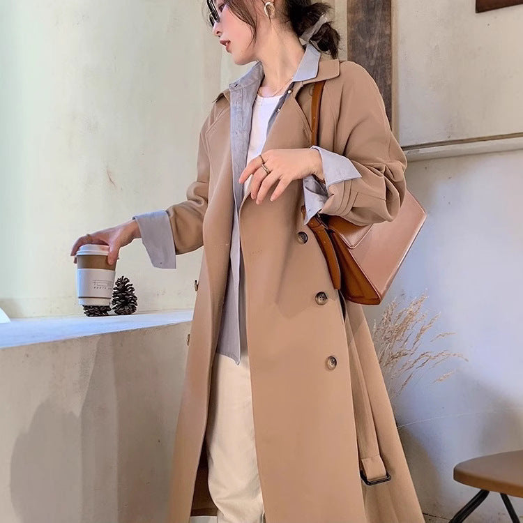 Women's Small Korean Style Draping Casual Trendy Coats
