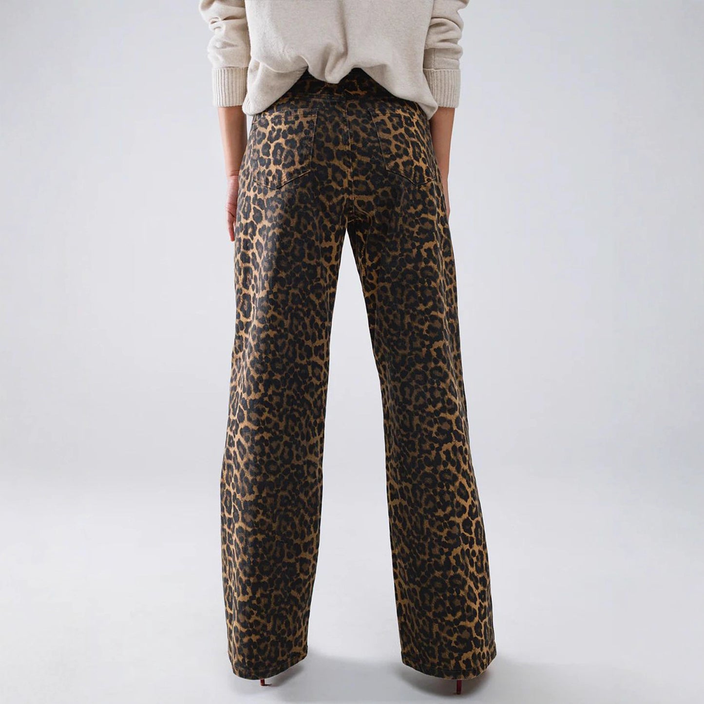 Glamorous Elegant Casual Fashion Leopard Denim Jeans