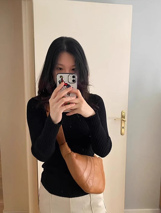 Women's Croissant Sheepskin Niche French Style Dumpling Bags