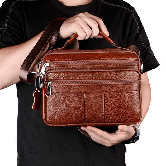 Women's & Men's & First Layer Cowhide Multifunction Money Men's Chest Bags