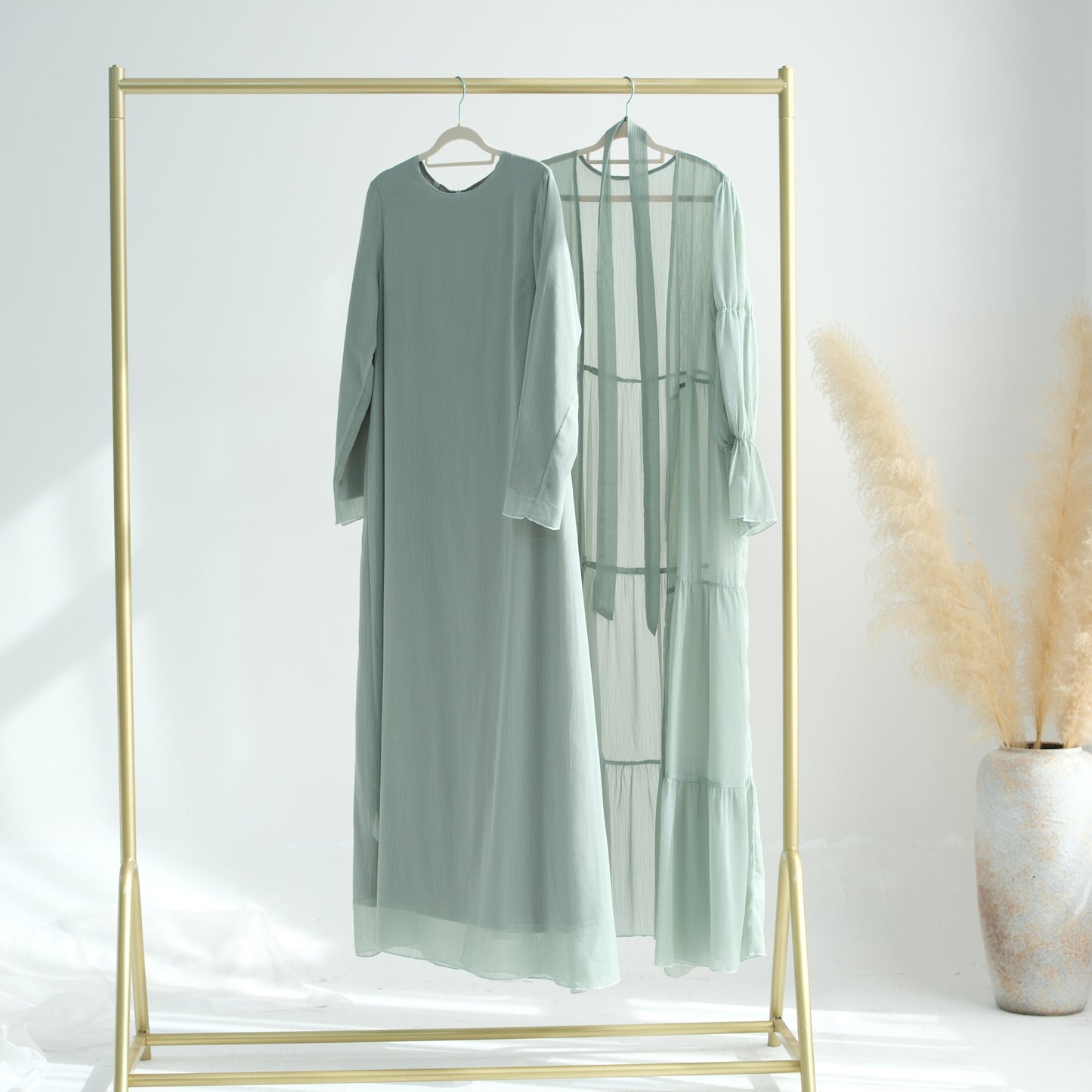 Turkey Encounter Elegant Chiffon Wrinkle Two-piece Dresses