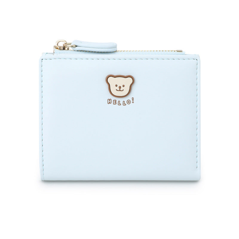 Glamorous Cute Bear Short Design Korean Ladies Wallets