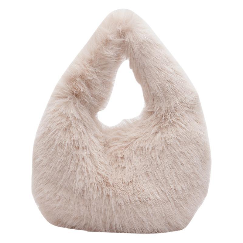 Women's Portable Fur Popular Plush High-grade Minority Bags