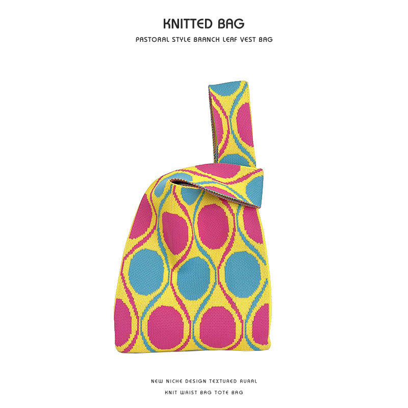 Women's Knitted Vest Versatile Large Capacity Commuter Handbags