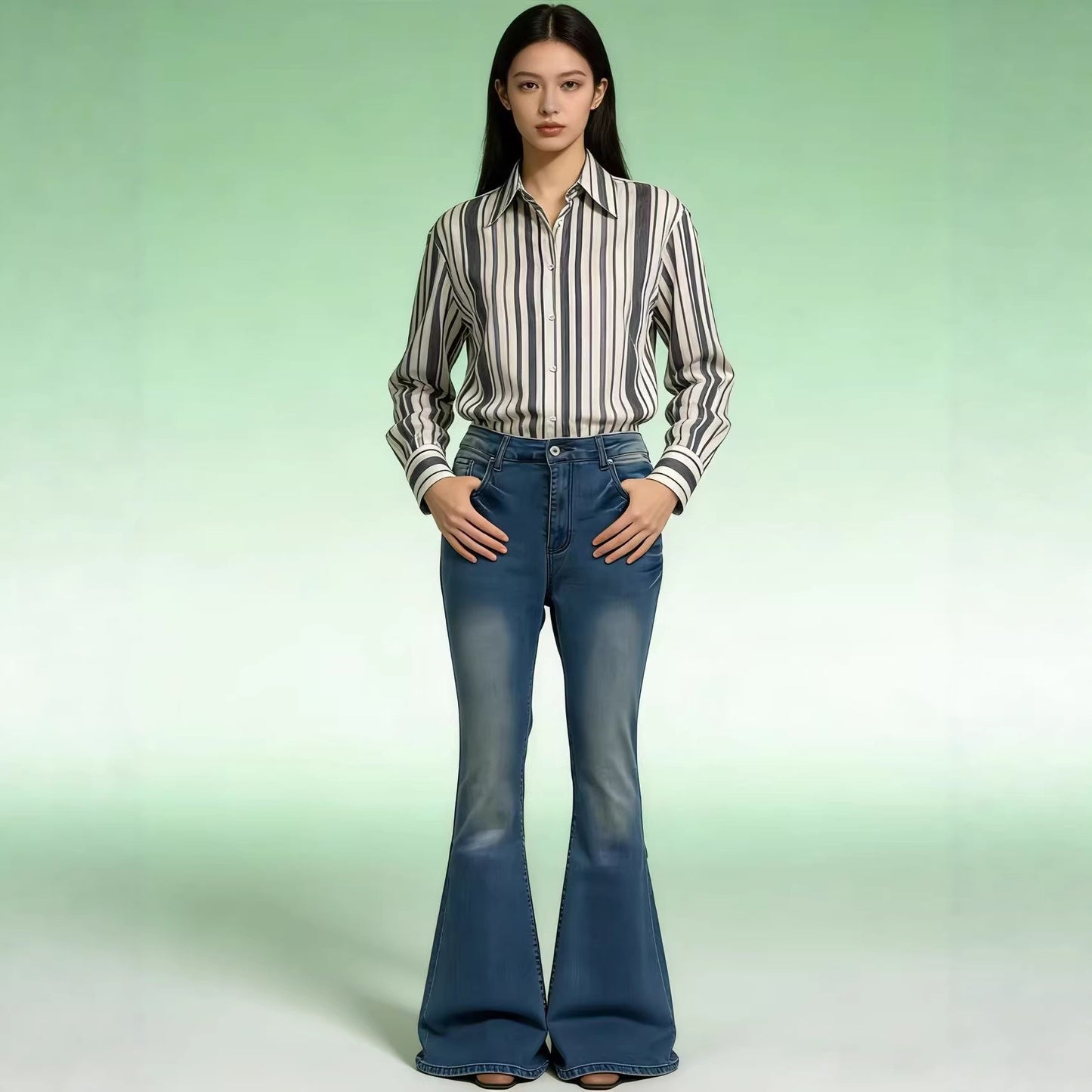 Women's Retro Skinny Hot Slimming Versatile Trousers Jeans