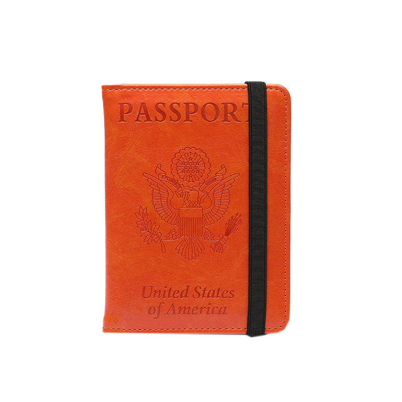 Vaccine Passport Leather Sheath Storage Document Bags