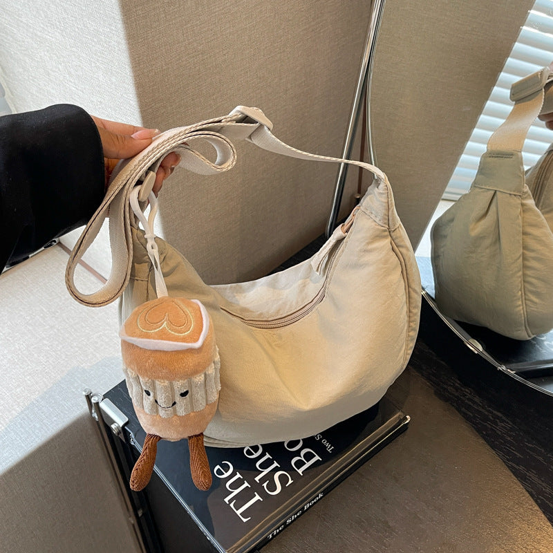 Women's Unique Nylon Dumpling Textured Cloth Bags