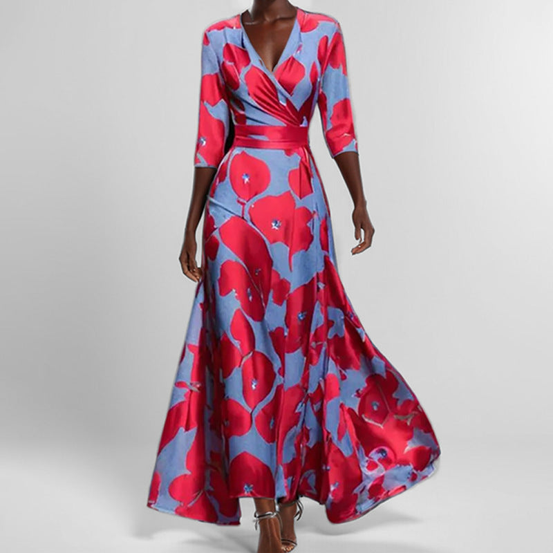 Women's Elegant Graceful Printed Pleated Large Length Skirts