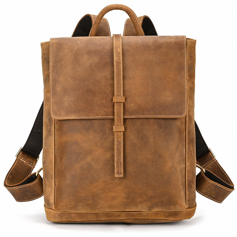 Women's & Men's & Crazy Horse Leather Retro Backpacks
