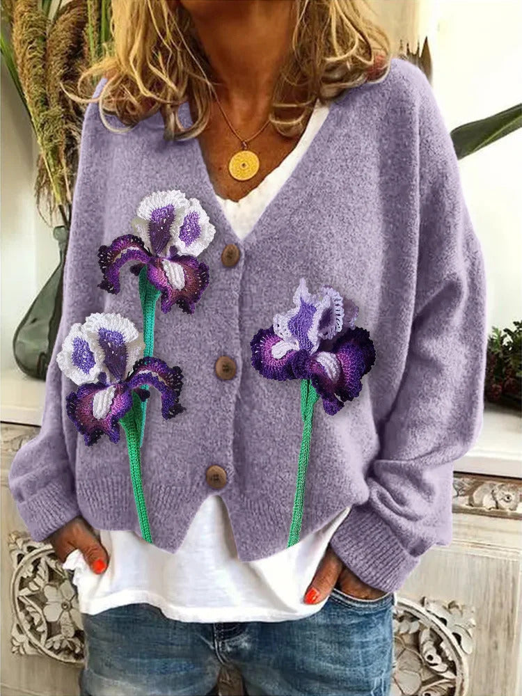 Women's Printed Wear Soft Feel Casual Cloak Sweaters