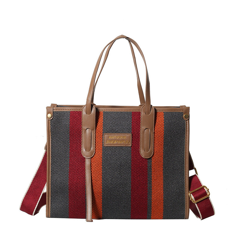 Women's Canvas Large Capacity Fashion High Sense Shoulder Bags