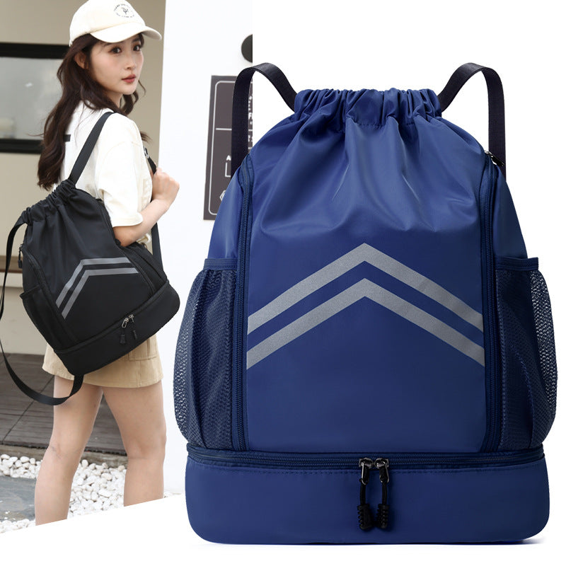 Large Capacity Fitness Exercise Waterproof Drawstring Sports Backpacks