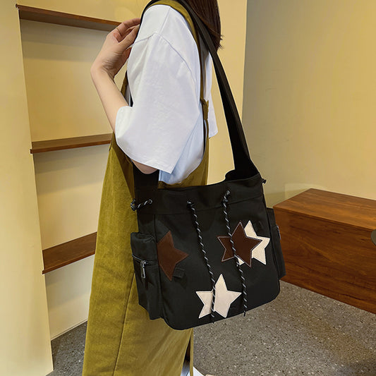 Canvas Female Wind Star Style Large Bags