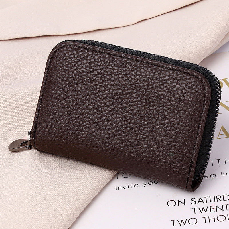 Women's Glamorous Charming Zip Organ Simple Card Holder
