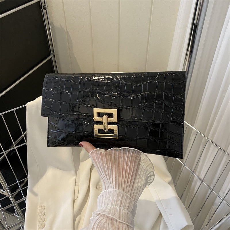 Fashionable Texture Clutch Stone Pattern Design Personalized Mobile Handbags