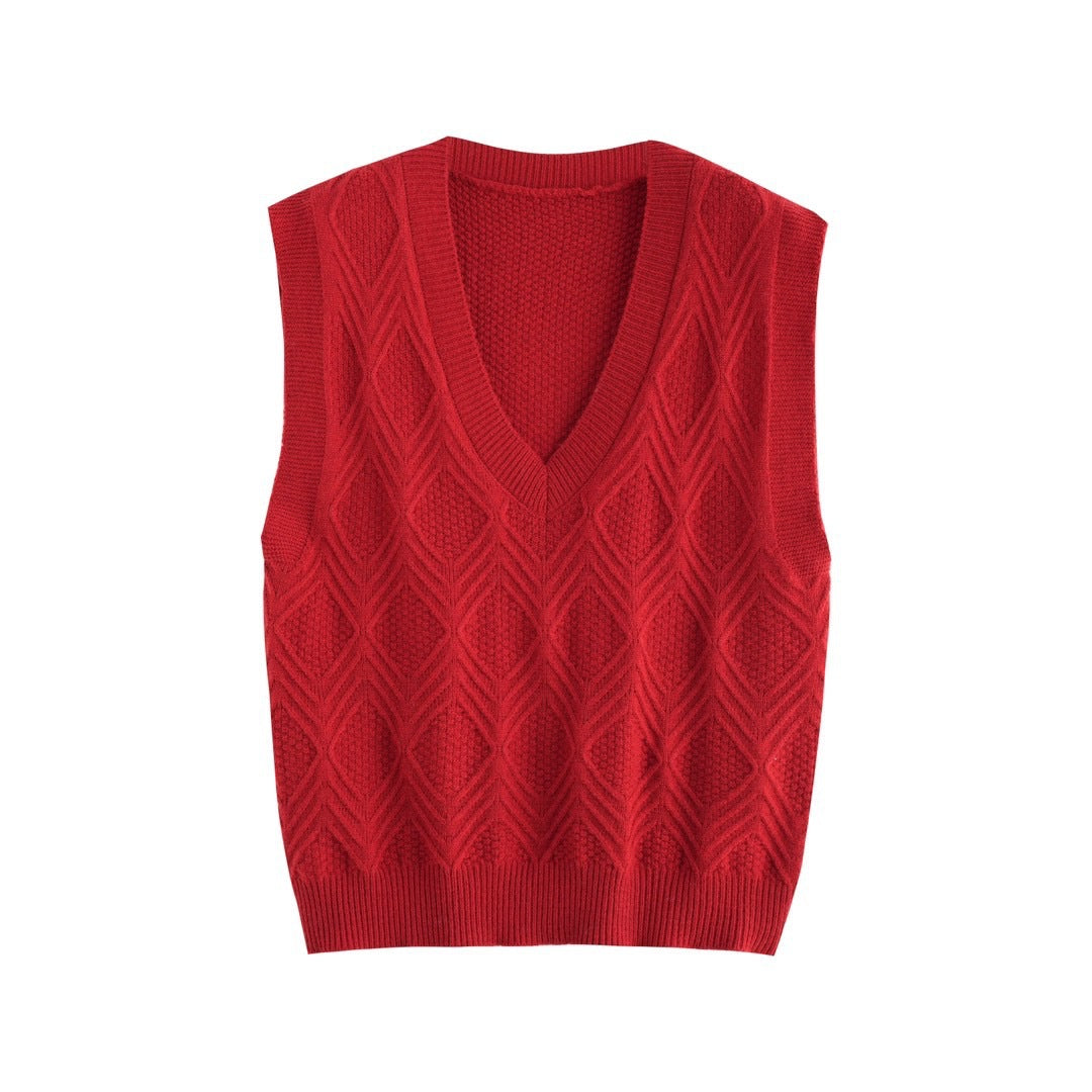 Women's Bandage Dress Simple Casual Loose-fitting Sleeveless Shirt Outer Women's Vest