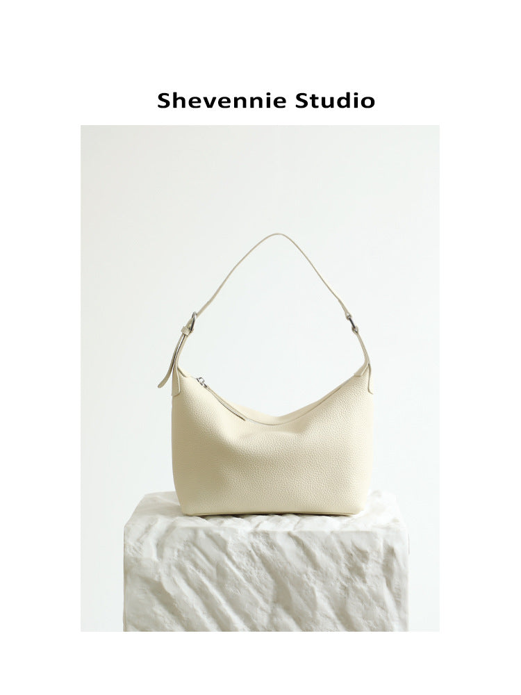 Women's Fashion Simple Son Mother Lychee Pattern Armpit Bags