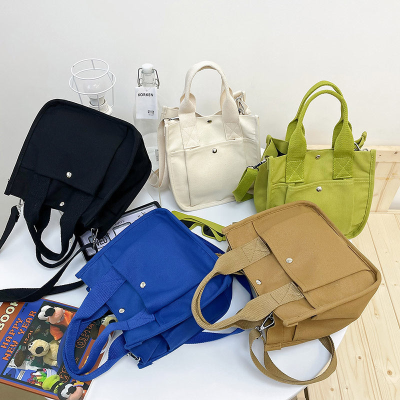 Canvas Large Capacity Portable Female College Crossbody Bags