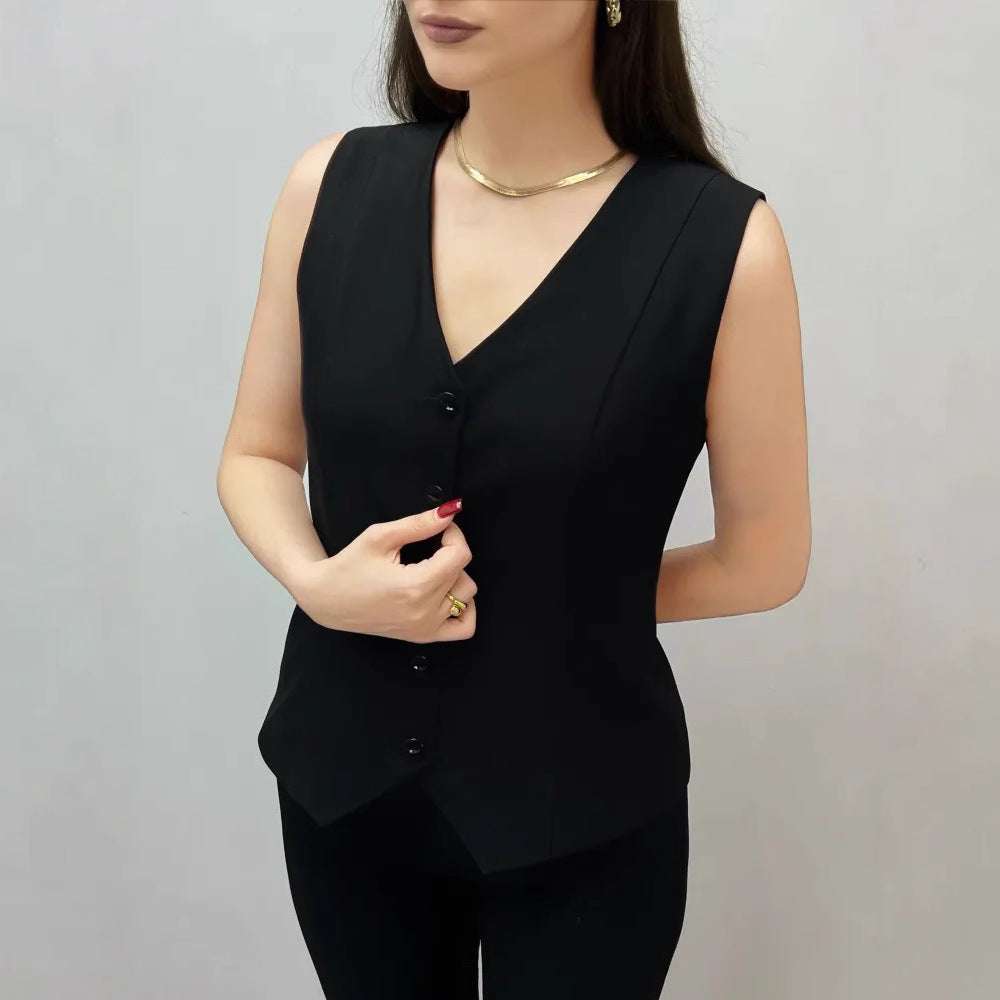 Women's Commuting Fashion Outer Wear Button Solid Color Tops