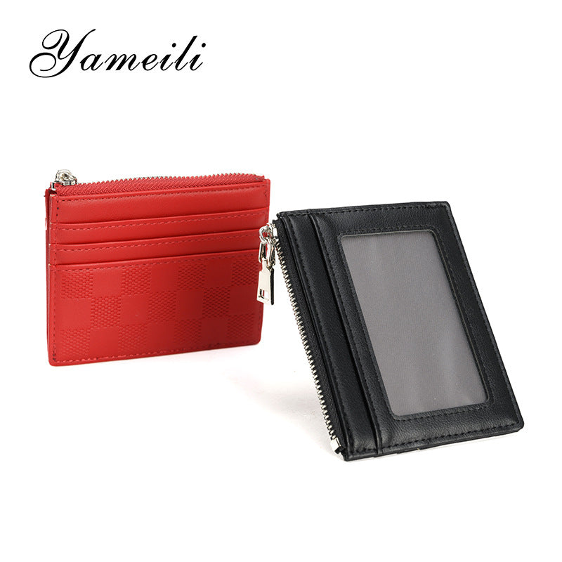 Innovative Classic Out Zipper Mirror Window Card Holder