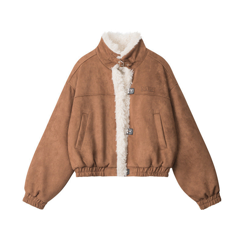 Women's Retro Stand Collar Niche Winter Casual Loose Coats