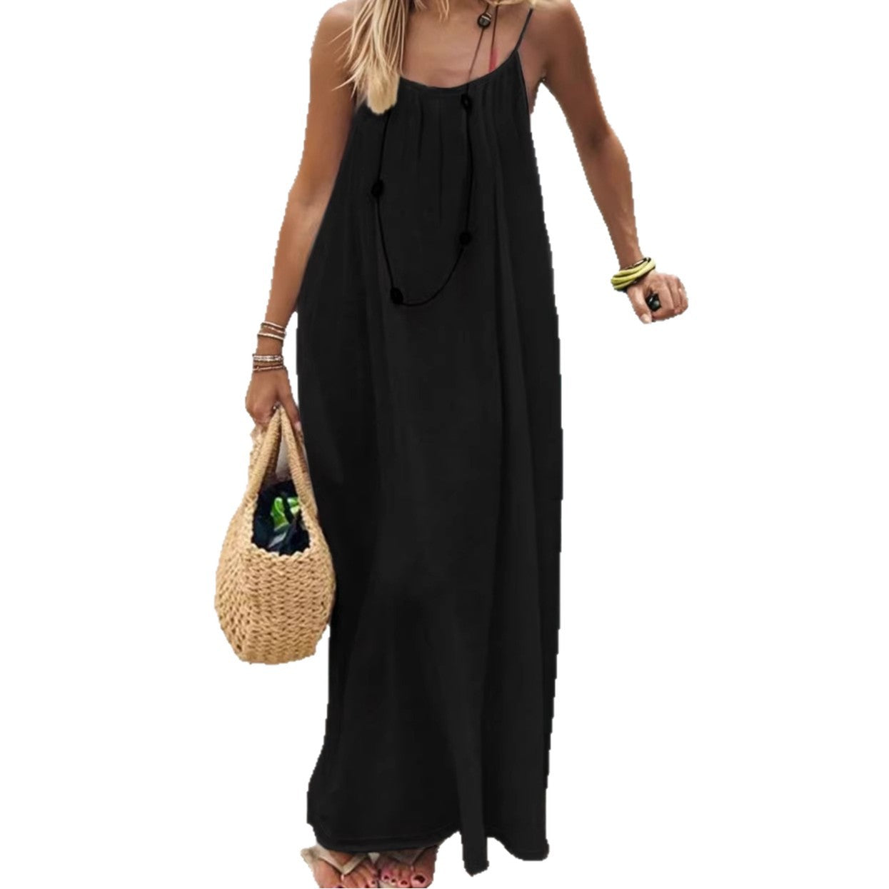 Slip Summer Vacation Style Loose Home Dress