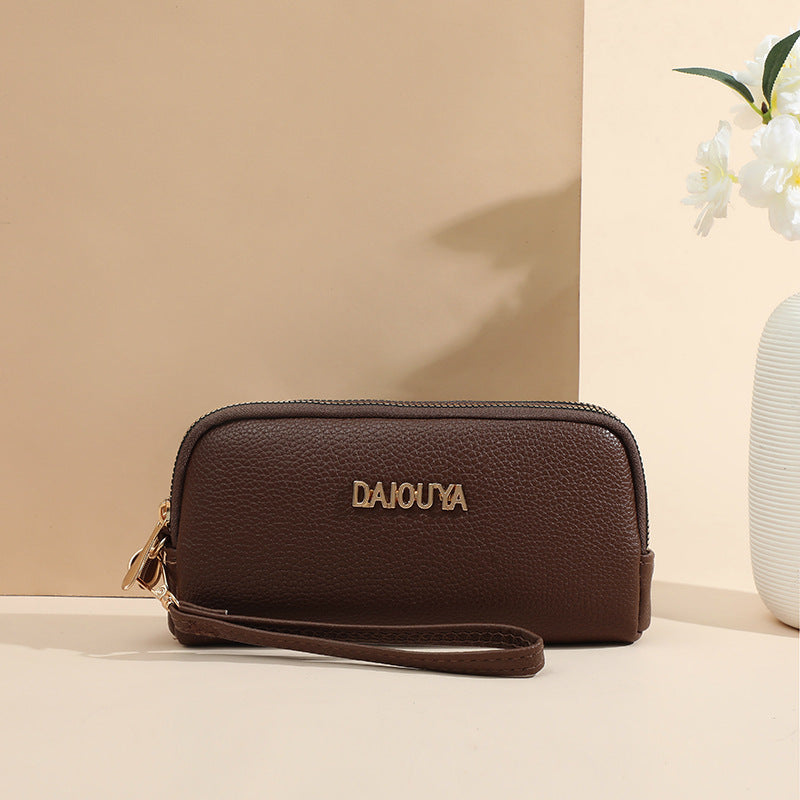 Trendy Korean Style Clutch Lychee Pattern Phone Bags