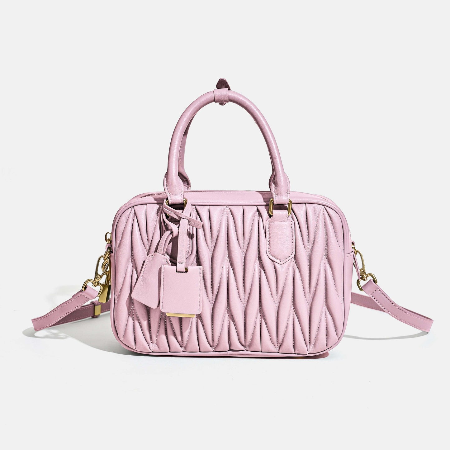 Women's Pleated Bowling Niche High-grade Boston Portable Handbags