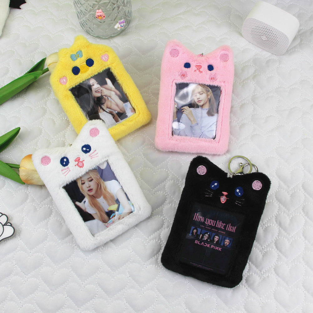 Plush Cute Goo Korean Pendant Polaroid Card Holder