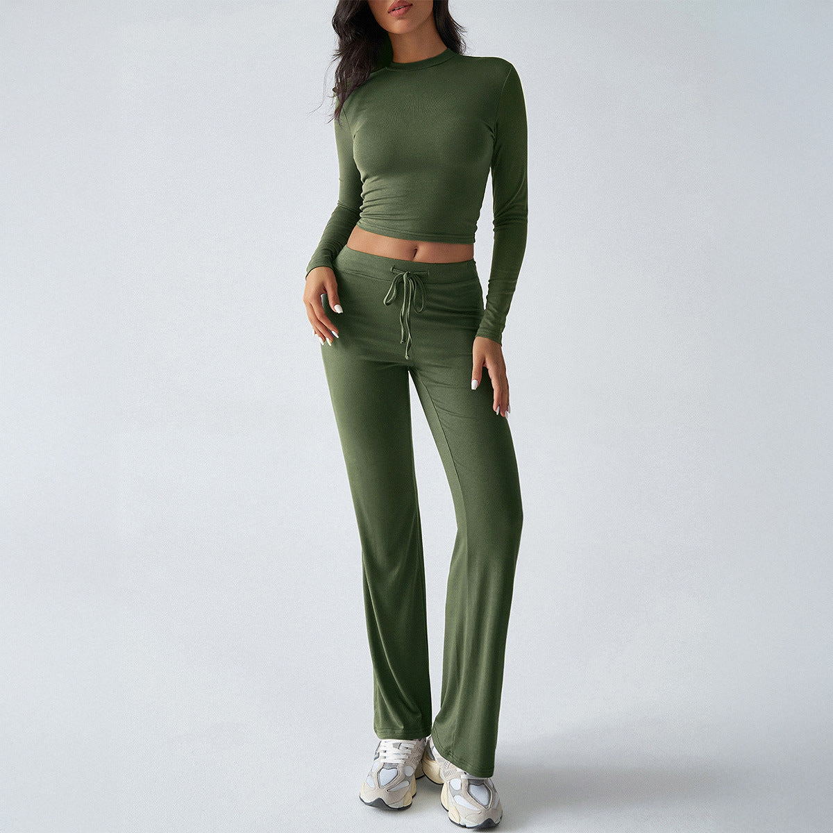 Women's Sports Yoga Long Sleeve T-shirt Solid Suits