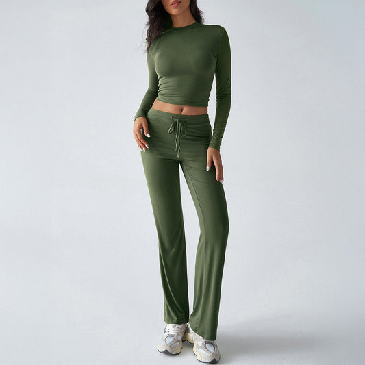 Women's Sports Yoga Long Sleeve T-shirt Solid Suits