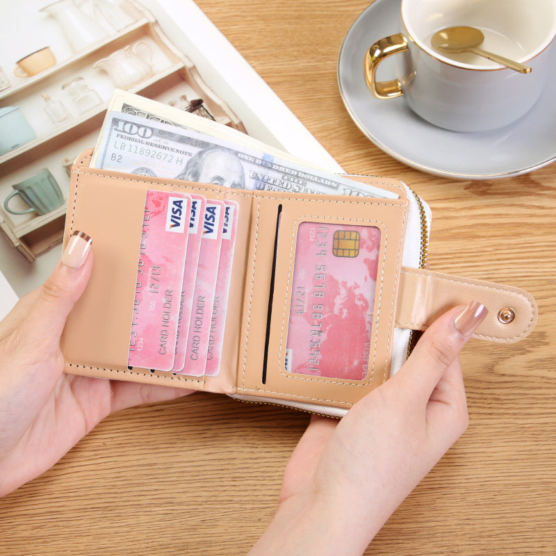 Women's Style Cute Kitten Short Zipper Ladies Wallets