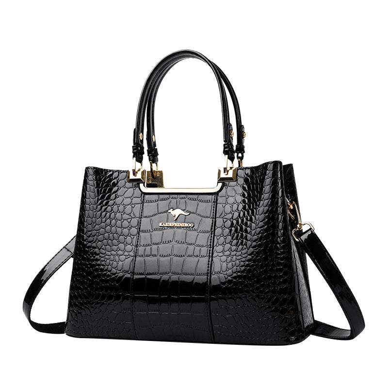 Stylish Versatile Women's Patent Leather Glossy Handbags
