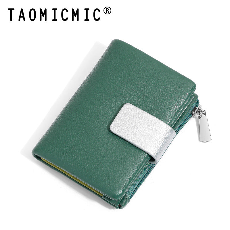 Women's Short High-grade Two Fold Multiple Slots Ladies Wallets