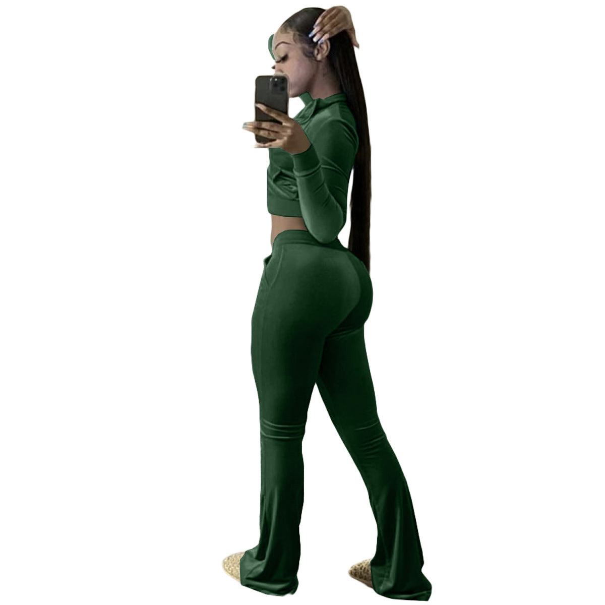 Women's Veet Solid Color Long Sleeve Sexy Suits
