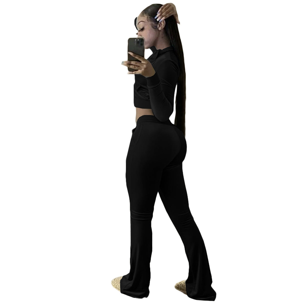Women's Veet Solid Color Long Sleeve Sexy Suits