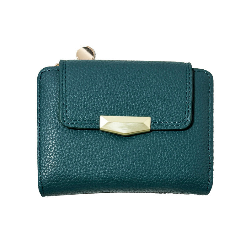 Women's Lychee Pattern High Sense Folding Multiple Ladies Wallets