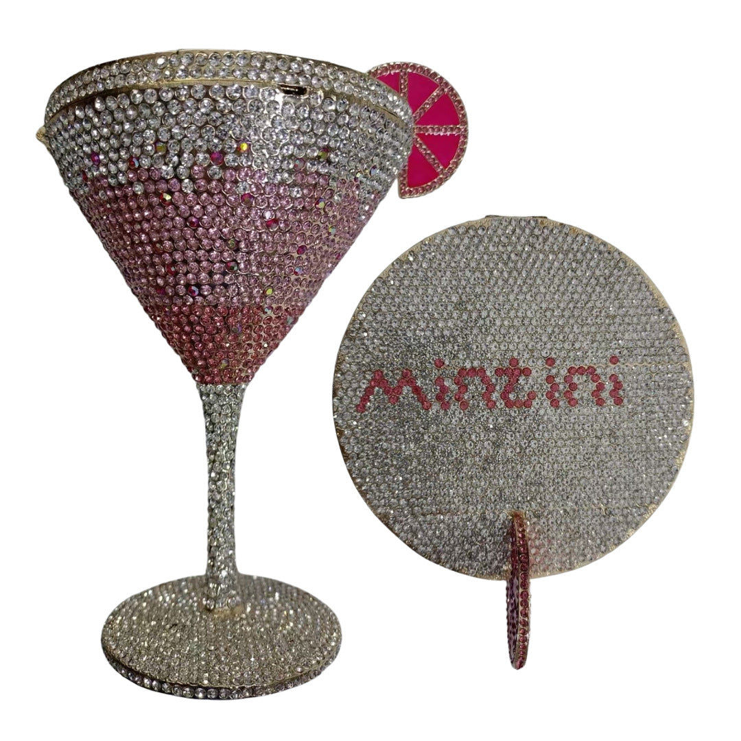 Attractive Women's Cocktail Goblet Diamond Clutch Evening Bags