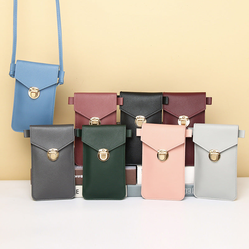 Mobile Transparent Touch Screen Female Retro Phone Bags