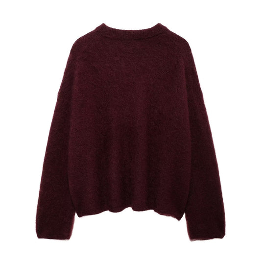 Women's Autumn Fashion Large Wide Mohair Blending Knitwear